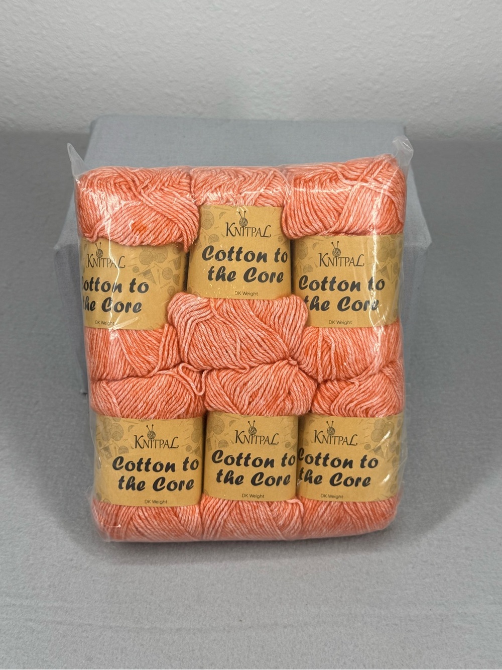 KnitPal- Cotton to the Core Yarn - Pumpkin Orange - 6 Skeins